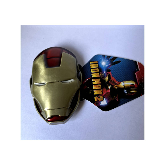 Iron Man Helmet Tony Stark Marvel Belt Buckle Unisex NEW - Picture 4 of 10